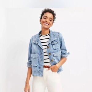 LOFT Classic Blue Jean Jacket